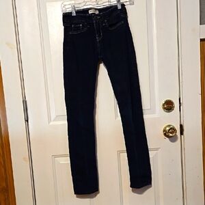Abercrombie Kids, Jeans Sz 14Slim, Dark Blue, Skinny, Zip, Button, Cotton Blend